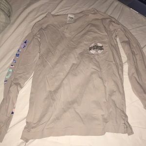 PINK light grey logo long sleeve